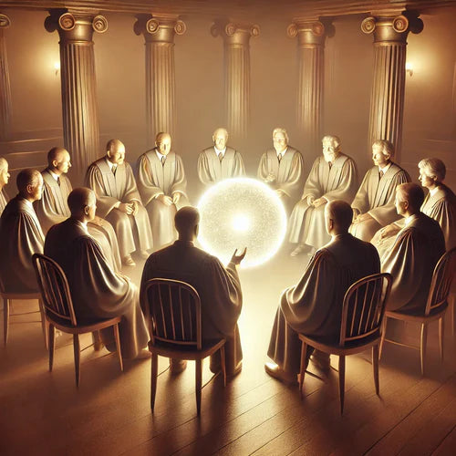 Judges deciding a case