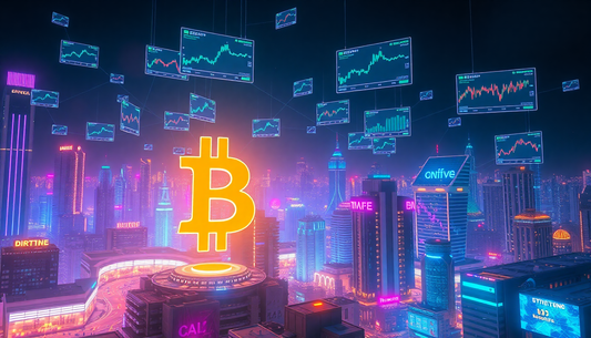 Bitcoin shining through the dark digital dystopian