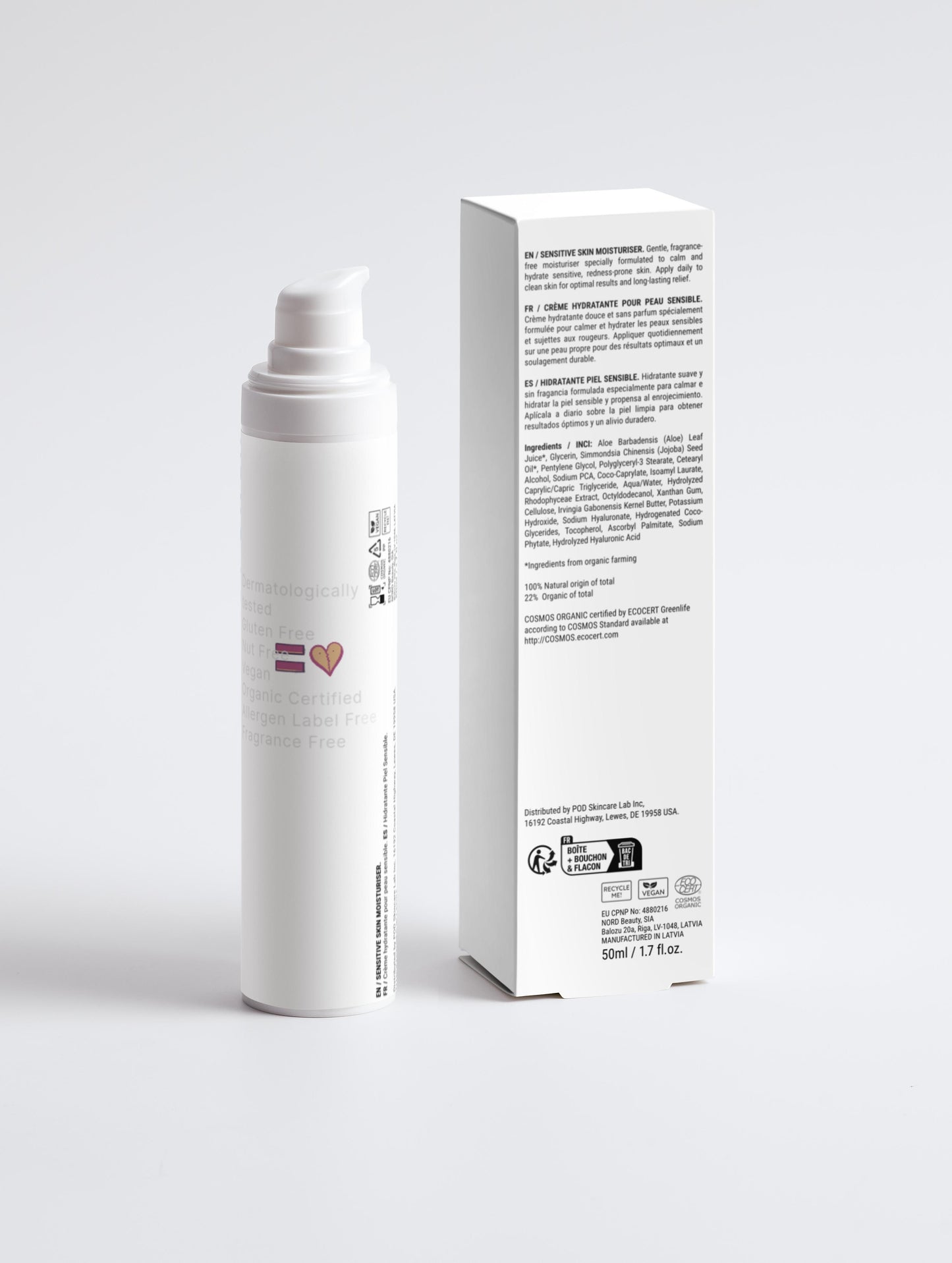 Sensitive Skin Moisturiser, Fragrance Free